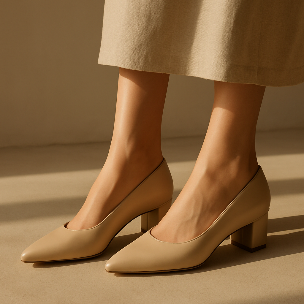Zapatos de Tacón “Suavidad Urbana” - Nude Clásico